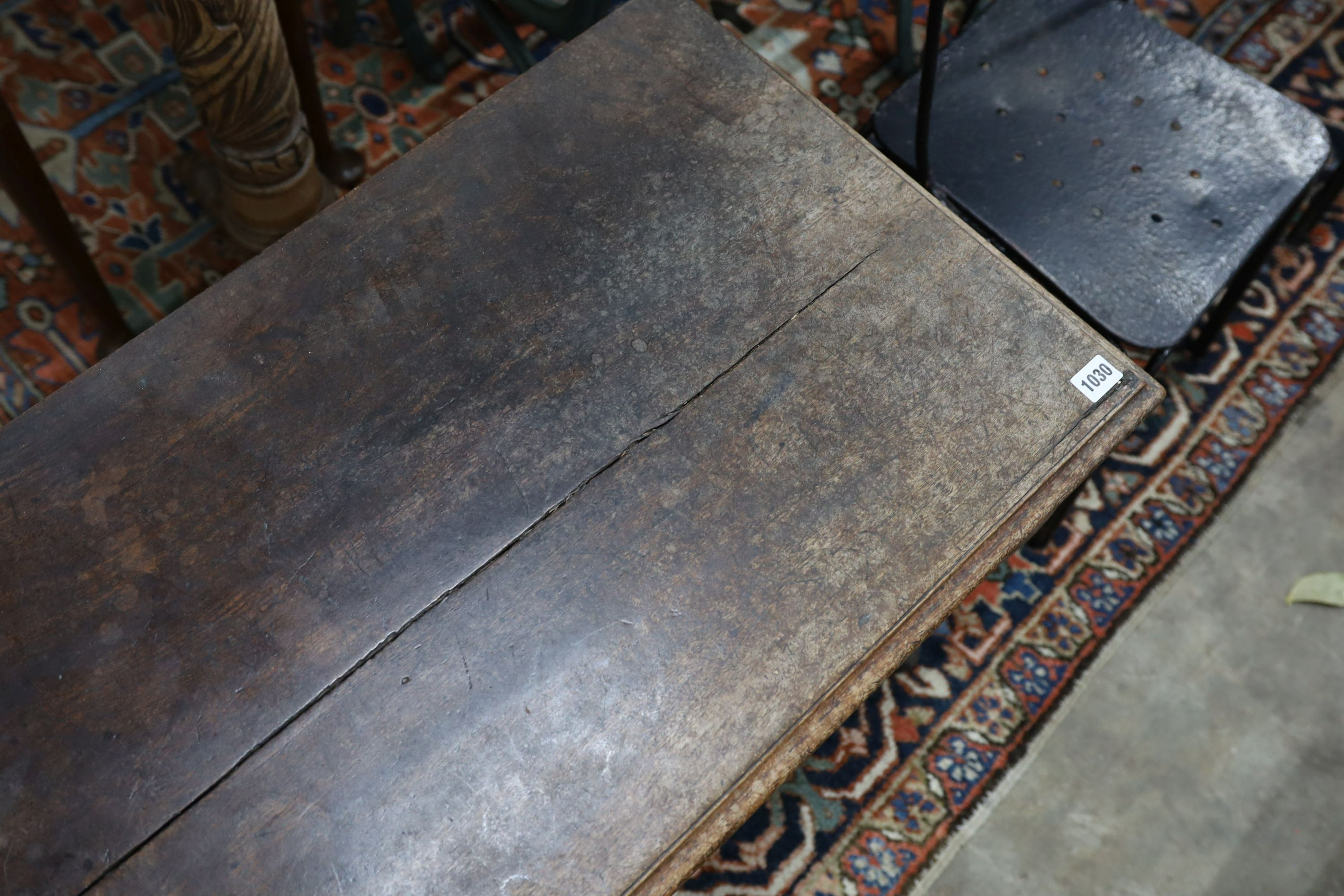 A George III mahogany side table, fitted with a single drawer, on cabriole legs, width 83cm, depth 48cm, height 67cm